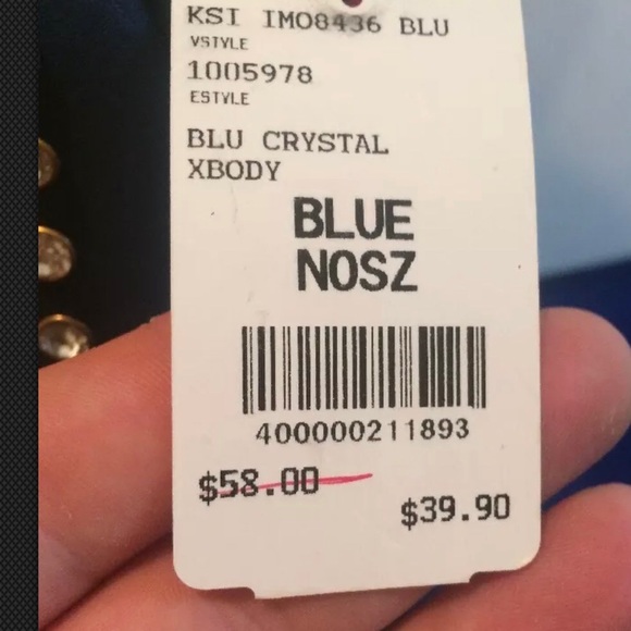 NWT Navy Blue Crossbody purse. With Embellishments - Picture 4 of 4